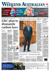 Weekend Australian (Australia) Newspaper Front Page for 18 May 2013
