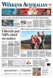 Weekend Australian (Australia) Newspaper Front Page for 1 June 2013