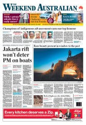 Weekend Australian (Australia) Newspaper Front Page for 25 January 2014