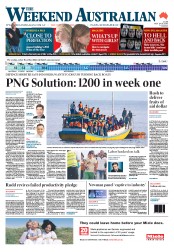 Weekend Australian (Australia) Newspaper Front Page for 27 July 2013