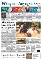 Weekend Australian (Australia) Newspaper Front Page for 8 June 2013