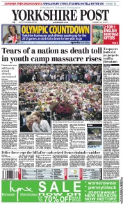  () Newspaper Front Page for 25 July 2011