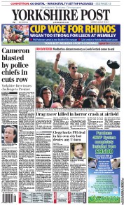  () Newspaper Front Page for 29 August 2011